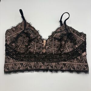 Nicholas Lace Bralette Top With Zipper Back Detail- Size 6
